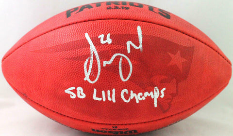 Sony Michel SB Ball Autographed NFL Duke Football w/insc.- Beckett W Auth *Silve