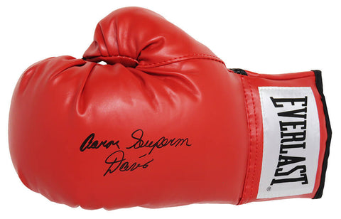 Aaron Davis Signed Everlast Red Boxing Glove w/Superman - SCHWARTZ COA