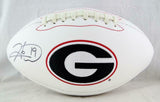 Hines Ward Autographed Georgia Bulldogs Logo Football - Beckett Auth