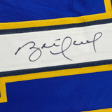 Autographed/Signed Brett Hull St. Louis Blue White Numbers Hockey Jersey JSA COA