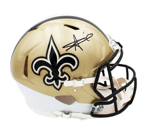 Alvin Kamara Signed New Orleans Saints Custom Speed Authentic White NFL Helmet