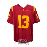 Caleb Williams Autographed USC Red Nike Football Jersey - Fanatics