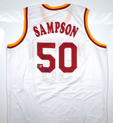 Ralph Sampson Autographed White Pro Style Jersey - Beckett W Hologram *Black