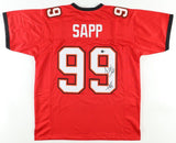 Warren Sapp Signed Tampa Bay Buccaneers Jersey Inscribed "HOF 13" (Beckett) Bucs