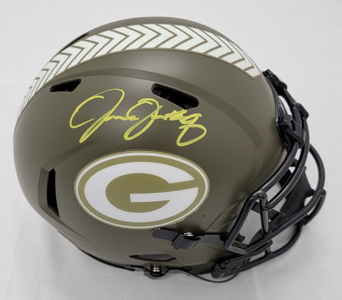 Josh Jacobs Signed Green Bay Packers Salute To Service Authentic Helmet Beckett