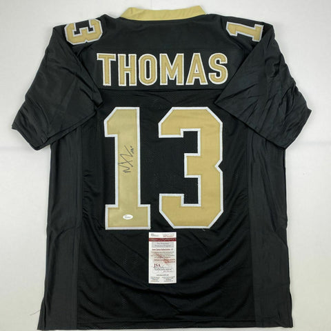 Autographed/Signed MICHAEL THOMAS New Orleans Black Football Jersey JSA COA Auto