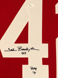 FRAMED OHIO STATE BUCKEYES JOHN BROCKINGTON AUTOGRAPHED SIGNED JERSEY JSA COA