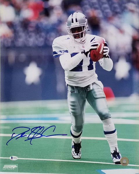 Deion Sanders Autographed Dallas Cowboys 16x20 Photo Beckett Witnessed