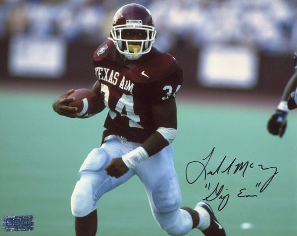 LEELAND MCELROY SIGNED AUTOGRAPHED TEXAS A&M AGGIES 8x10 PHOTO COA