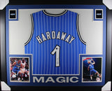 PENNY HARDAWAY (Magic blue SKYLINE) Signed Autographed Framed Jersey Beckett