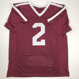 Autographed/Signed Johnny Manziel Texas A&M Maroon Stat College Jersey JSA COA