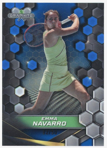 2024 Topps Graphite Tennis Emma Navarro Blue Refractor /50 #136