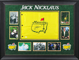 Jack Nicklaus Authentic Signed & Framed Yellow Masters Pin Flag JSA #YY51314