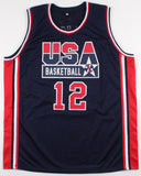 Dominique Wilkins Signed Team USA Jersey (JSA) Atlanta Hawks Small Forward