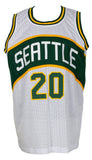 Gary Payton Seattle Signed White Basketball Jersey BAS ITP