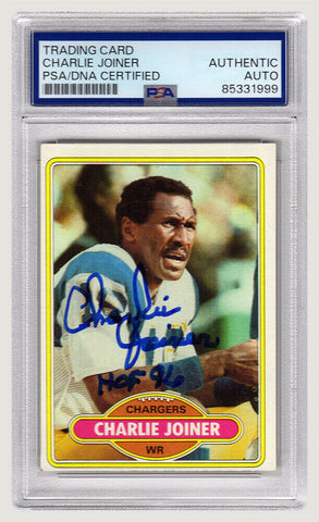 Charlie Joiner Signed Chargers 1980 Topps Card #28 w/HOF - (PSA Encapsulated)