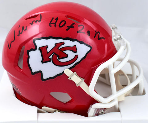 Willie Roaf Autographed Kansas City Chiefs Speed Mini Helmet w/HOF- Prova *Black