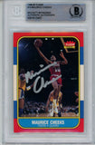 Maurice Cheeks Autographed 1986 Fleer #16 Trading Card Beckett 43934