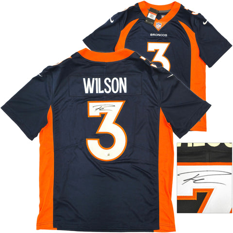 BRONCOS RUSSELL WILSON AUTOGRAPHED BLUE NIKE LIMITED JERSEY L FANATICS 227956