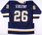 Paul Stastny Signed St. Louis Blues Jersey (JSA) Son of Peter Stastny