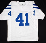 Tom Matte Signed Baltimore Colts Career Stat Jersey Inscr. "SB V Champs" JSA COA