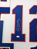 FRAMED BUFFALO BILLS JIM KELLY AUTOGRAPHED SIGNED JERSEY JSA COA