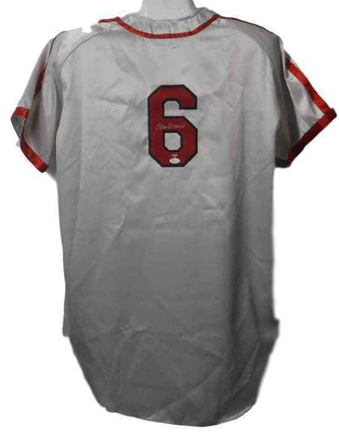 Stan Musial Autographed St Louis Cardinals 4XL M&N Satin Jersey JSA 10165