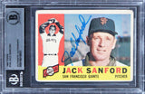 Giants Jack Sanford Authentic Signed 1960 Topps #165 Card BAS Slabbed