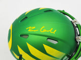 DILLON GABRIEL AUTOGRAPHED OREGON GREEN MINI HELMET WITH WINGS BECKETT 235762