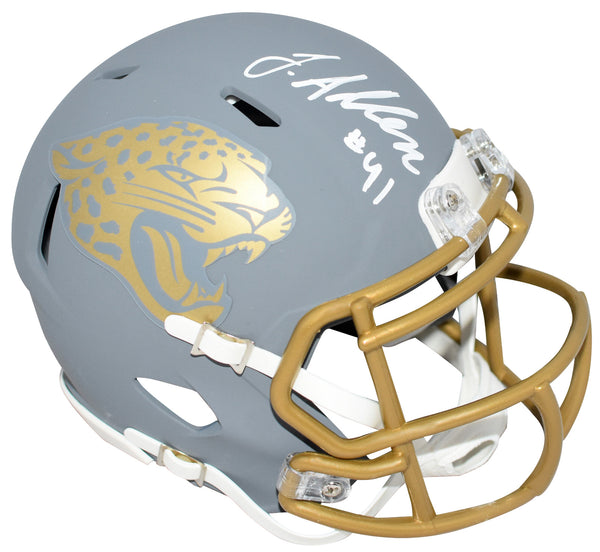 JOSH ALLEN SIGNED JACKSONVILLE JAGUARS SLATE SPEED MINI HELMET JSA