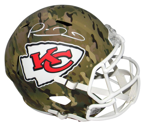 PATRICK MAHOMES SIGNED KANSAS CITY CHIEFS CAMO FULL SIZE SPEED HELMET BECKETT