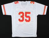 Christian Okoye Signed Kansas City Chiefs White Jersey (JSA COA) Running Back