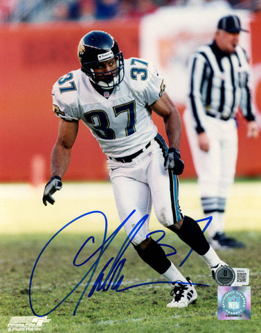 Carnell Lake Autographed Jacksonville Jaguars 8x10 Photo Beckett 47827