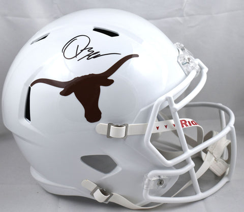 Quinn Ewers Autographed Texas Longhorns F/S Speed Helmet - Beckett W Hologram