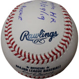 Aristides Aquino Autograped Cincinnati Reds OML Baseball Inscriptions MLB 46665