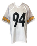 Lawrence Timmons Pittsburgh Signed White Football Jersey 07 #1 Pick JSA Hologram