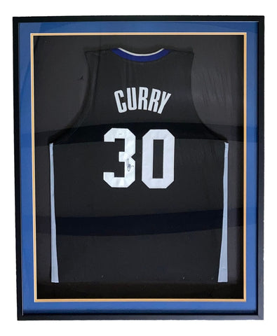 Stephen Curry Golden State Signed Framed Black Basketball Jersey JSA