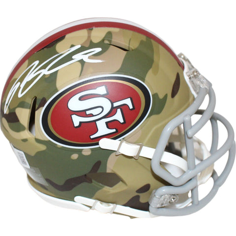 Ricky Pearsall Autographed San Francisco 49ers Camo Mini Helmet Beckett 48004