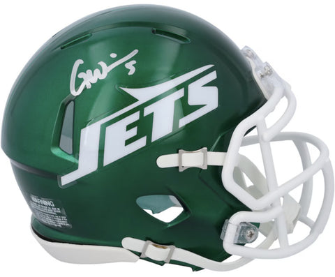 Garrett Wilson Autographed New York Jets 2024 Mini Speed Helmet Fanatics