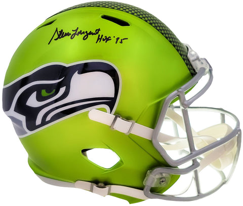 STEVE LARGENT AUTOGRAPHED SEAHAWKS FLASH FULL SIZE HELMET HOF 95 MCS 210460