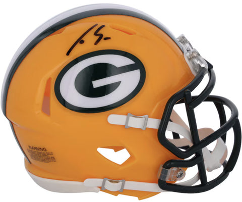 Luke Musgrave Autographed Green Bay Packers Mini Speed Helmet Fanatics