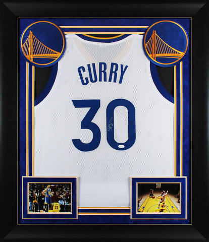 Stephen Curry Authentic Signed White Pro Style Framed Jersey Autographed JSA