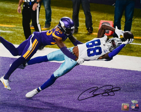 CeeDee Lamb Signed Dallas Cowboys TD Vs Vikings 16x20 Photo- Fanatics *Black