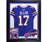 Josh Allen Signed Buffalo Bills LED Framed Nike Elite Blue Jersey