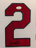 FRAMED CLEVELAND INDIANS JIM THOME AUTOGRAPHED SIGNED JERSEY JSA COA