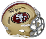 49ers Renardo Green Authentic Signed Speed Mini Helmet Autographed BAS Witnessed