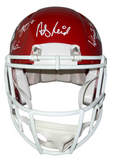 PATRICK MAHOMES TRAVIS KELCE ANDY REID SUPER BOWL LVII TEAM SIGNED CHIEFS HELMET