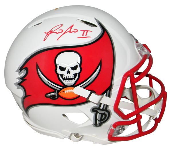 RONALD JONES II SIGNED TAMPA BAY BUCCANEERS WHITE SPEED AUTHENTIC HELMET BECKETT