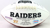 Warren Sapp Autographed Raiders Logo Football w/ HOF- Beckett Witness