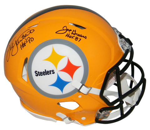 JOE GREENE & JACK LAMBERT SIGNED PITTSBURGH STEELERS F/S AUTHENTIC SPEED HELMET